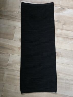 VINTAGE GUESS Black Ribbed Bandage Tube Dress | 90s Minimalist Bodycon | XS